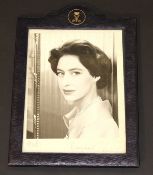 A Cecil Beaton black and white photograph of HRH Princess Margaret, head and shoulders, signed by