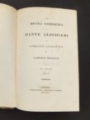 GABRIELE ROSSETTI "La Divina Commedia di Dante Alighieri con comento analitico di ...", Volumes