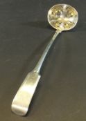 A Scottish Elgin silver "Fiddle" pattern sifter spoon by Thomas Stewart, engraved "R.ST.JAG", 17.