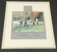 A framed and glazed image of the Royal Family (less Prince Charles) adapted from the 1973 Christmas