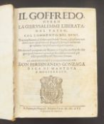 One Volume "Il Goffredo Overo la Gierusalemme Liberata", with comment by Del Bene in Italian,