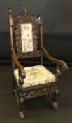 A 19th Century laburnum hall chair,