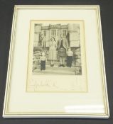 A framed and glazed image of Her Majesty The Queen and Prince Philip at Balmoral with Prince
