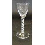 A mid 18th Century air twist wine glass,