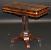 A Regency rosewood tea table,