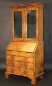 An 18th Century walnut bureau bookcase,