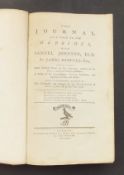 JAMES BOSWELL ESQ "The Journal of a Tour to the Hebrides with Samuel Johnson", 1st Edition,