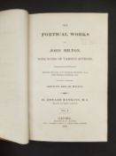 EDWARD HAWKINS "The Poetical Works of John Milton with notes of various authors", four Volumes,