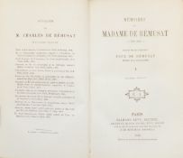 PAUL DE RÉMUSAT "Memoire de Madame de Rémusat 1802-1808", 6th Edition, published Calmann Levy,