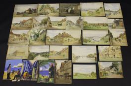 A collection of various watercolours by ALFRED H HART CONDITION REPORTS The majority of the pictures