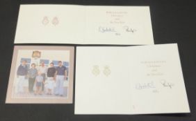 A Christmas card from Her Majesty The Queen and Prince Philip depicting The Queen and Prince Philip