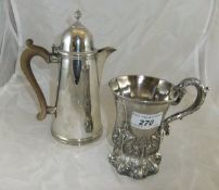 A George V silver water jug of 18th Century domed style (London 1920),