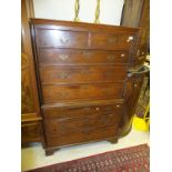 An 18th Century oak chest on chest,