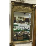 A 19th Century giltwood and gesso framed pier glass CONDITION REPORTS Wear, chips and losses.