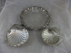 An early Victorian silver card tray in the Georgian taste (Sheffield 1843),