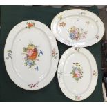 A collection of four late 19th/early 20th Century meat platters (possibly Coalport),