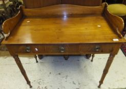 A 19th Century mahogany gallery top wash stand with frieze drawer,