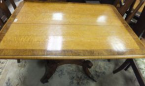 A late Regency birds eye maple and rosewood cross banded breakfast table,