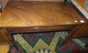 A 19th Century mahogany hall table on square tapered legs