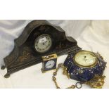 A chinoiserie cased mantel clock with Smith's 30 hour mechanism,