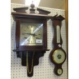 A mahogany cased wall clock, the dial marked "Highlands" with Roman numerals,