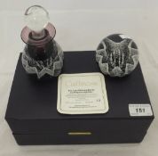 A boxed set by Caithness - "Sea Lace Perfume Bottle & Paperweight" No'd 83/100 with certificate