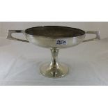 A circa 1900 silver plated pedestal bowl in the Art Nouveau taste raied on a circular foot by Walker