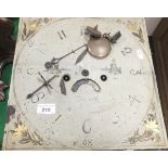 A circa 1800 eight day long cased clock movement, the dial marked "Thos Barctey, Denbigh" with