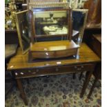 A 19th Century mahogany rectangular side table with single drawer on square legs,