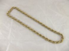 A 9 carat gold and white metal necklace of twisted rope form CONDITION REPORTS Total gross weight of