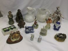 A large collection of decorative china and ornamental wares to include a Samuel Allcock "Lily"