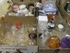 Four boxes of assorted chinawares to include various jardiniers, tureens, decorative china, etc.