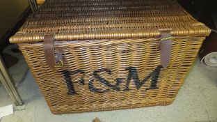 A Fortnum & Mason wicker hamper