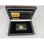 A 9 carat gold double crown coin to commemorate the World War I Centenary (boxed) CONDITION