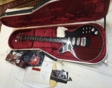 A BMG "Brian May Red Special" electric guitar, Serial No. BHM10086, with strap, Hiscox hard case,