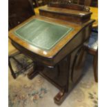 A Victorian walnut davenport desk,