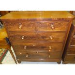 A 19th Century mahogany chest of two short and three long drawer,