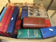 A box containing various mid to late 20th Century first day covers, to include Fire and Light,