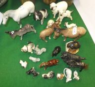 A collection of pottery and other ornaments to include a Beswick dapple grey horse,