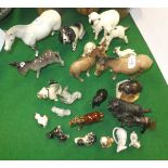 A collection of pottery and other ornaments to include a Beswick dapple grey horse,