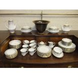 A Noritake "Polonaise" pattern tea and dinner service for eight place settings to include teapot,