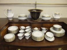 A Noritake "Polonaise" pattern tea and dinner service for eight place settings to include teapot,