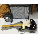 A Fender Squier Stratocaster electric guitar, Serial No.
