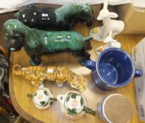 Two Midwinter "Larry the Lamb" pottery figures,