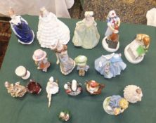 A collection of figurines and other ornaments to include Royal Doulton Childhood Days "It won't