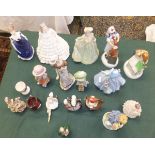 A collection of figurines and other ornaments to include Royal Doulton Childhood Days "It won't