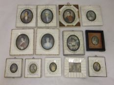 A collection of miniatures in the 18th Century manner