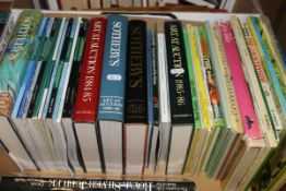 Four boxes of books and magazines, to include Sotheby's Art at Auction guides,