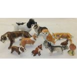 A collection of Beswick and other animal ornaments to include Beswick bulldog "Bosun", wren, bird,