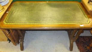 A Victorian oak library table,